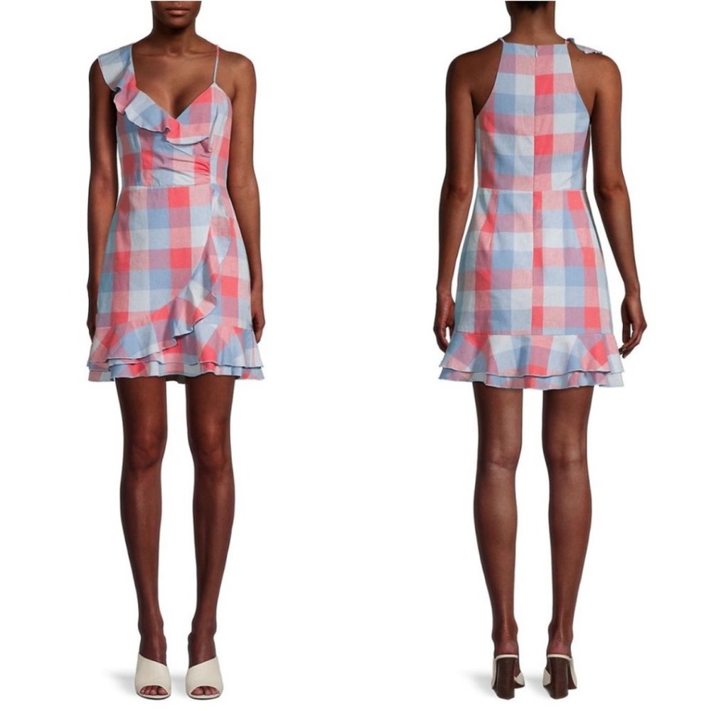 Parker blue and red plaid dress